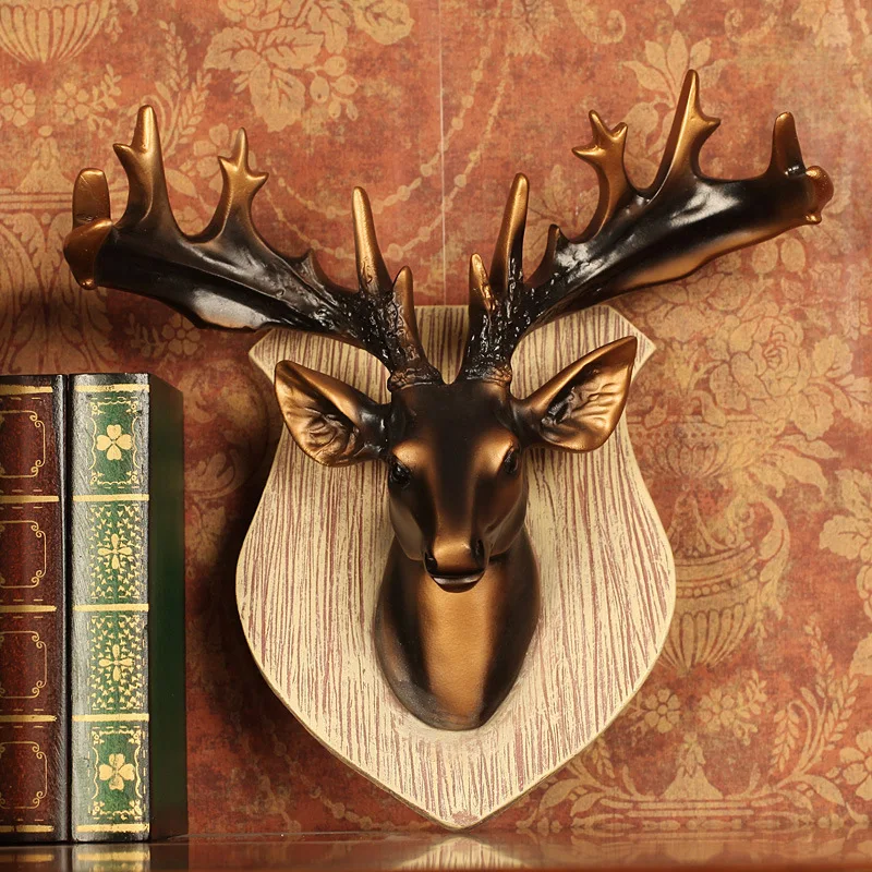 

European and American Deer Head Wall Hangings, Creative Crafts, Art Design, Bar Wall Decoration, Stylish Personality Decoration
