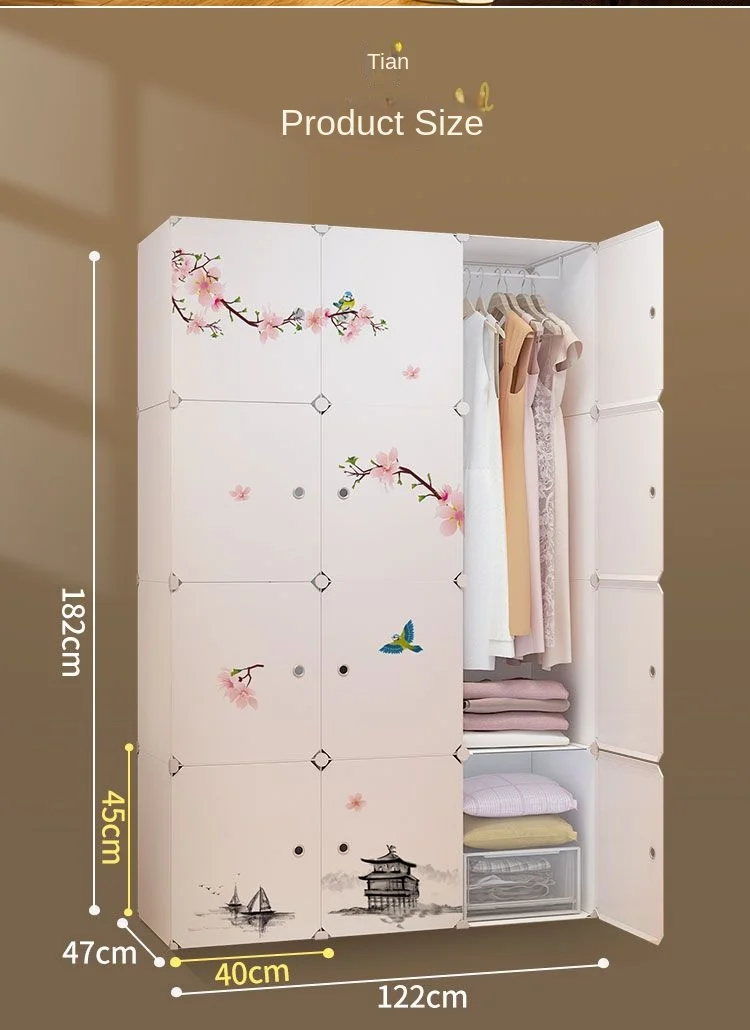Mobili per camera da letto Assemblare guardaroba Armadi per vestiti durevoli Semplicità Armadietto di stoccaggio per grandi spazi Organizador De Zapatos - immagine 4