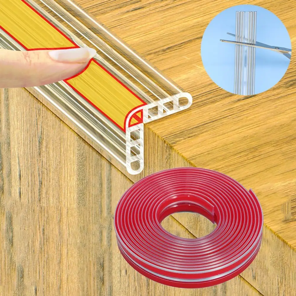 Anti-collision baby proofing PVC transparent table edge protector self-adhesive kids safety airbag furniture bumper