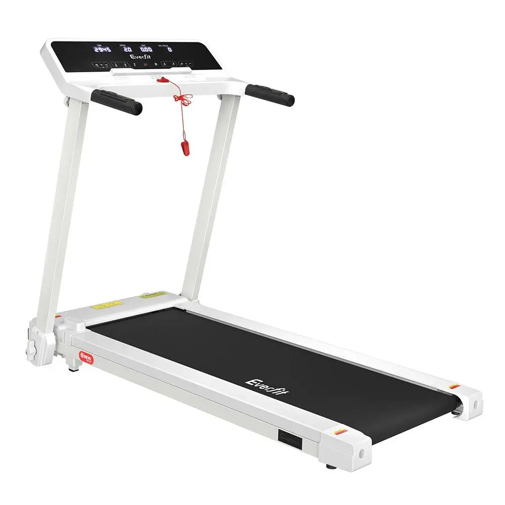 Foldable Everfit Electric Treadmill for Home Gym Fitness-420mm White Exercise Machine