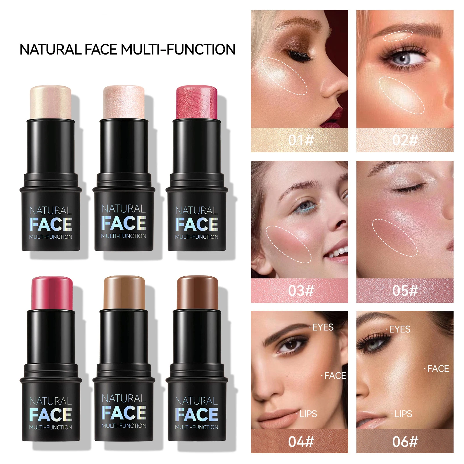 

Highlighting&Bronzer Stick Face Brightening Blusher Rouge Concealer Pen Long Lasting Corrector Nose Shadow Contouring Cosmetics