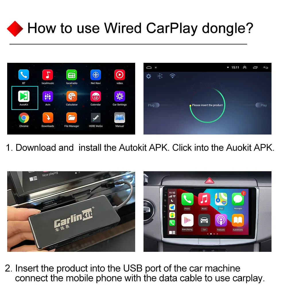 Carlinkit  ī÷ ȵ̵ ڵ , ڵ , ȵ̵ ȭ , ڵ Ariplay Ʈ ũ, iOS 14, 15