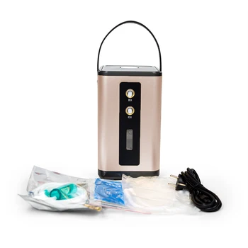 แบบพกพา 450ml บํารุงฟื้นฟูเปลี่ยนสีผมพร้อมเคลือบเงาผมในขั้นตอนเดียวสีผมติดทนนาน 2 เดือนลดการหลุดร่วงของเส้นผมปลอดภัยไร้สารไฮโดรเจนการสูดดมเครื่องความบริสุทธิ์ 99.99% Dual Outlet H2 น้ําเครื่องกําเนิดไฟฟ้าบํารุงฟื้นฟูเปลี่ยนสีผมพร้อมกระเป๋าเป้สะพายหลัง 1