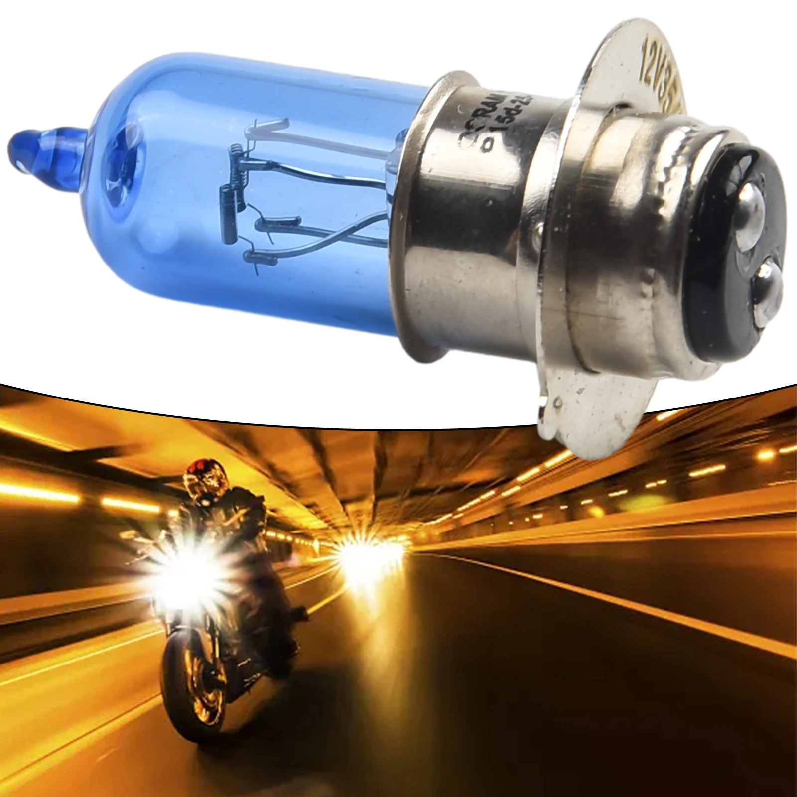 

1pc Motorcycle Headlight 12V Halogen Bulb Super Bright H6 T19 P15D Bulbs 12V 25W 4500K 6000L Head Lamp