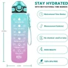 32 oz Drinking Water Bottle with Times to Drink and Straw, Motivational with Carrying Strap, Leakproof BPA & Toxic Free 5