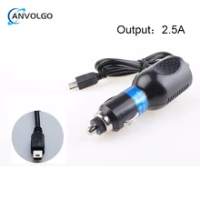 Auto Power Charger Adapter Cable Cord DC12-24V Car Cigarette Lighter 5V 2A Mini USB Cable 1.1m For Vehicle DVR GPS Navigator
