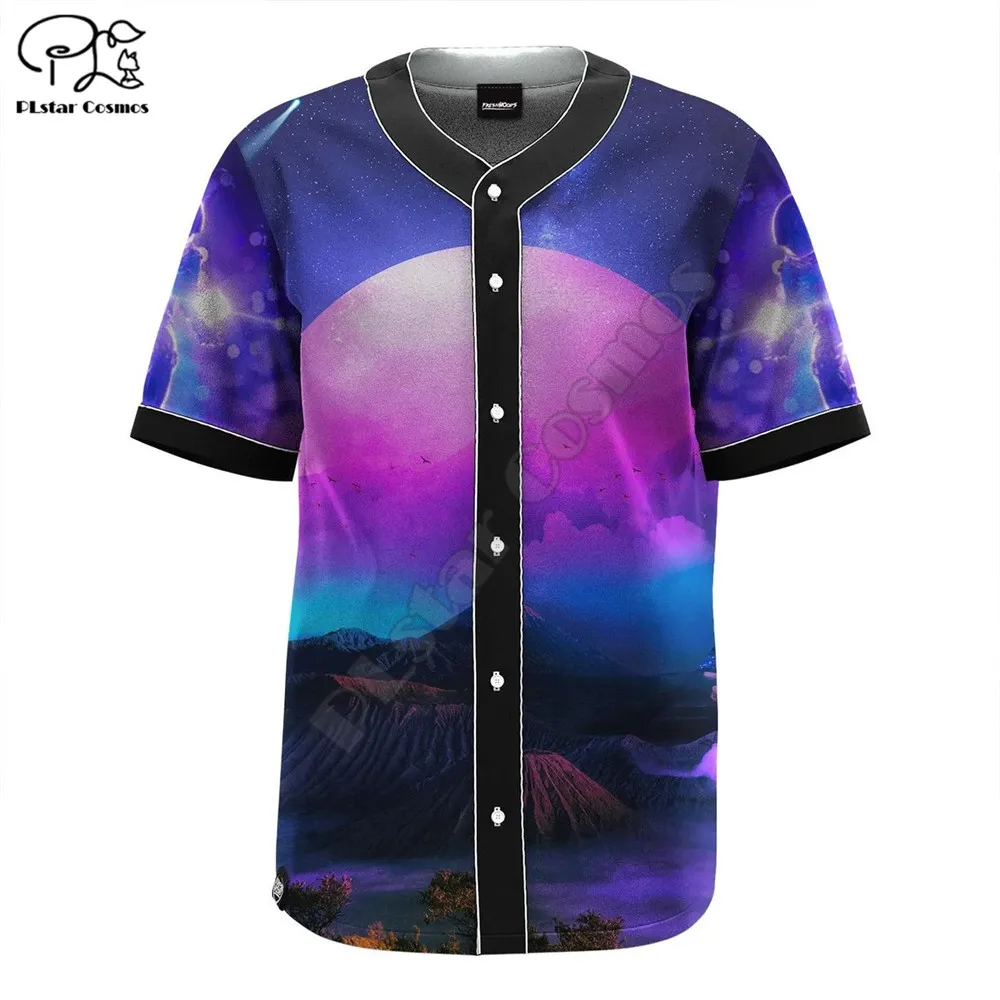 

Baseball Jersey No Ocean Purple Ice 3D All Over Printed Baseball Jersey Shirts hip hop Tops