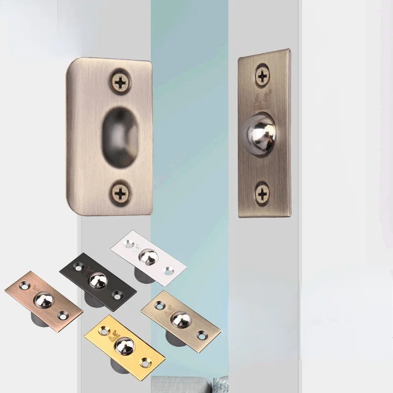 304 Stainless Steel Door Stop Magnetic Door Stopper for Bathroom KTV Stainless Steel Closet Spring Ball Catch