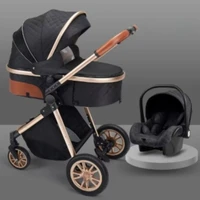 3 in 1 Baby Stroller High View Stroller Foldable and Lightweight Two-way Damping Adjustable Car Seat Infant Car Seat