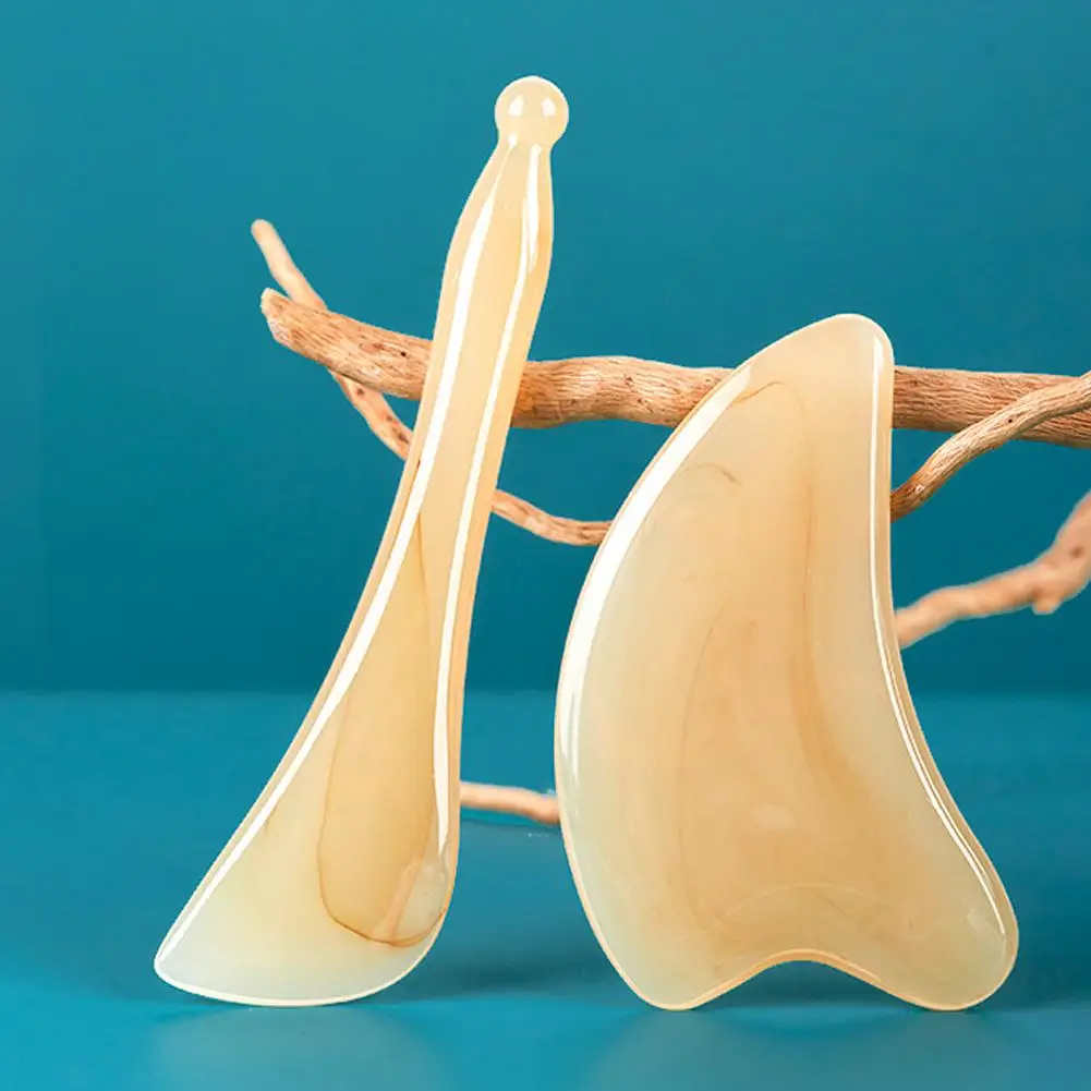 

Skin Scraping Resin Gua Sha Massage Board Plate Face Eye SPA Massager Scrapers Tools For Face Neck Back Body Legs Q5F2