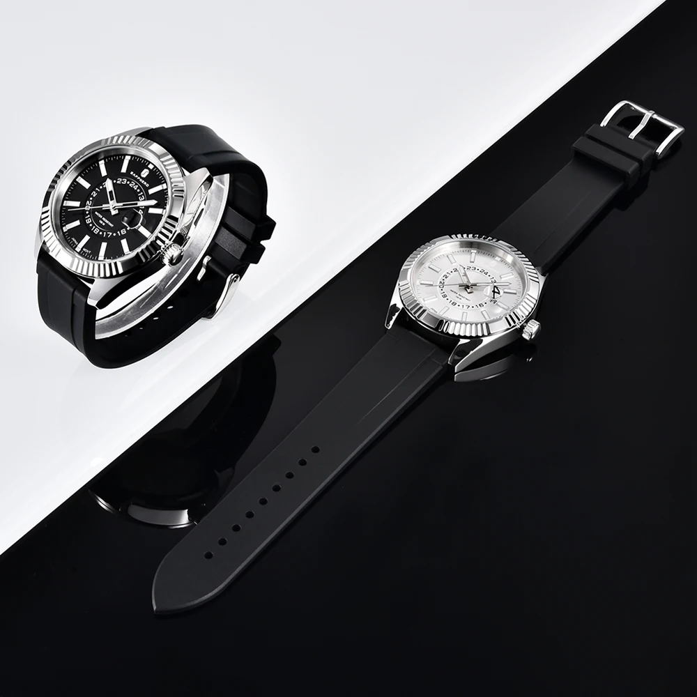 SAPPHERO Watch for Mens Quartz Movement Silicone Strap 100M Waterproof Wristwatch Luminious Sport Fashion Advanced Simple Clock