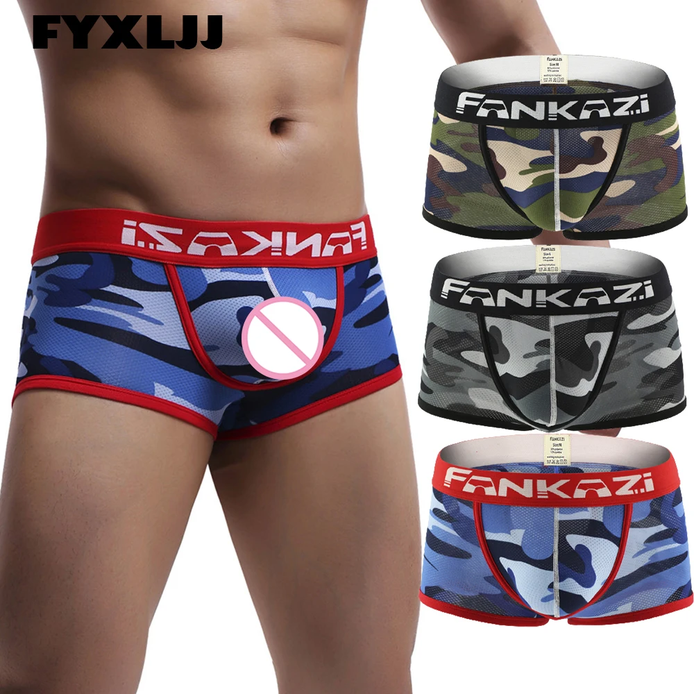 

FYXLJJ 3pcs/lot Fashion Men Underwear Boxer Shorts Camouflage Panties Boxershorts Brand Underpant Breathable Boxers Hombre Cueca