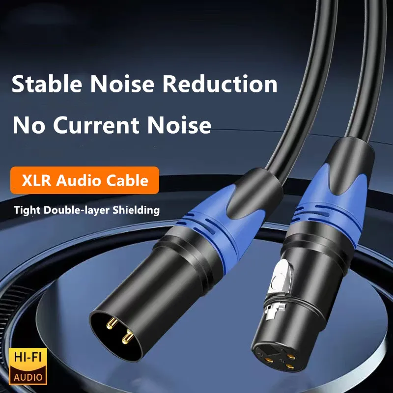 AUX XLR Male To XLR Female Cable For Professional Recording Extension Line Balanced Mixer Speaker Amplifier Microphone Cord