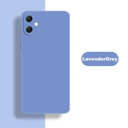 Custodia protettiva in silicone liquido morbido e durevole per telefono con bumper