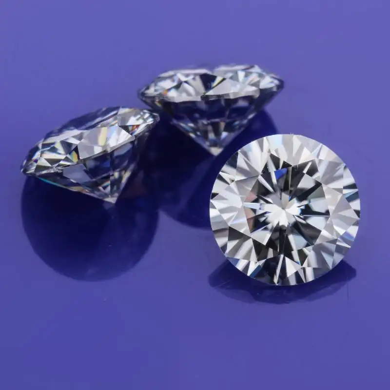 Wholesale Price  Moissanites  Gray Color 6-9mm Round Brilliant Cut  Moissanites Gemstones Synthetik Diamonds Stone