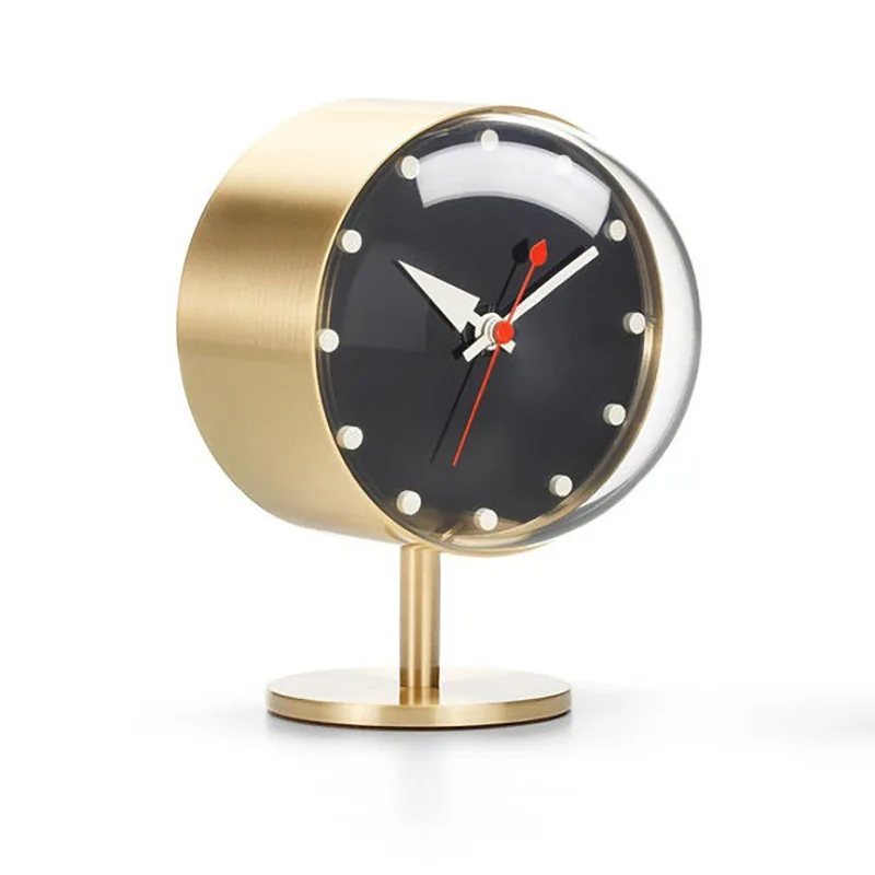 Specialty Table Clocks Retro Decoration Creative Modern Design Brass Quartz Silent Desktop Clock Home Decor Black Gifts table clock digital table clock mini desk clock retro desk clock