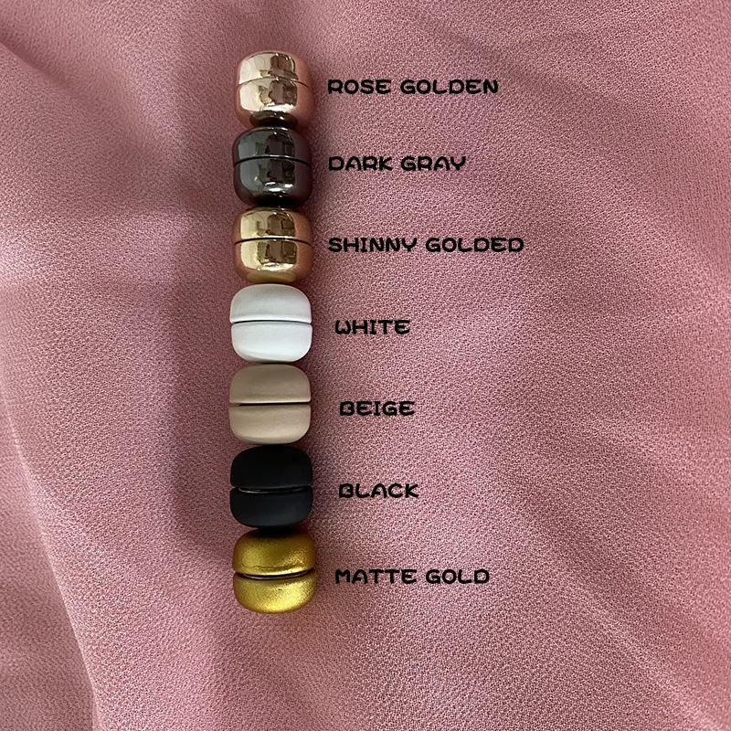 WLP Macaron Safe Hijabs Brooch No Hole Pins Strong Metal Plating Magnetic Women Muslim Hijabs Scarf Magnet Clips Accessories