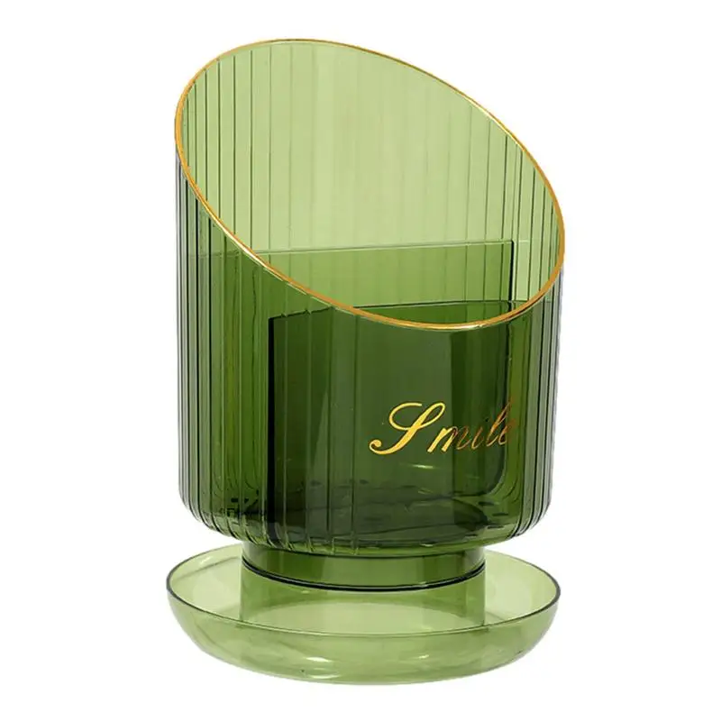

Makeup Brush Holder For Desk Transparent Brow Brushes Holder With 3 Slots Beauty Accessories Cosmetic Holder For Restroom