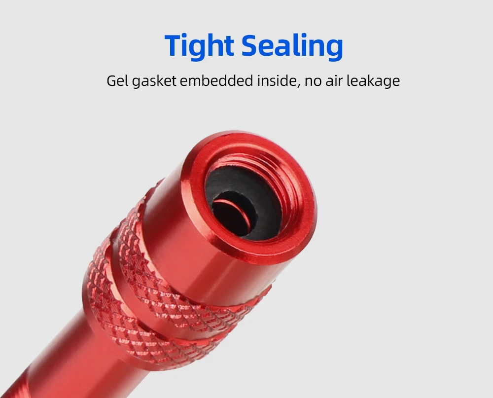 8V1 Gewinde 5V1 Gewinde AV Düse Inflation Aluminium Legierung Adapter W/4 Ersatz O-ringe Passt MTB straße Fahrrad IFP Typ Düse – Detail 11