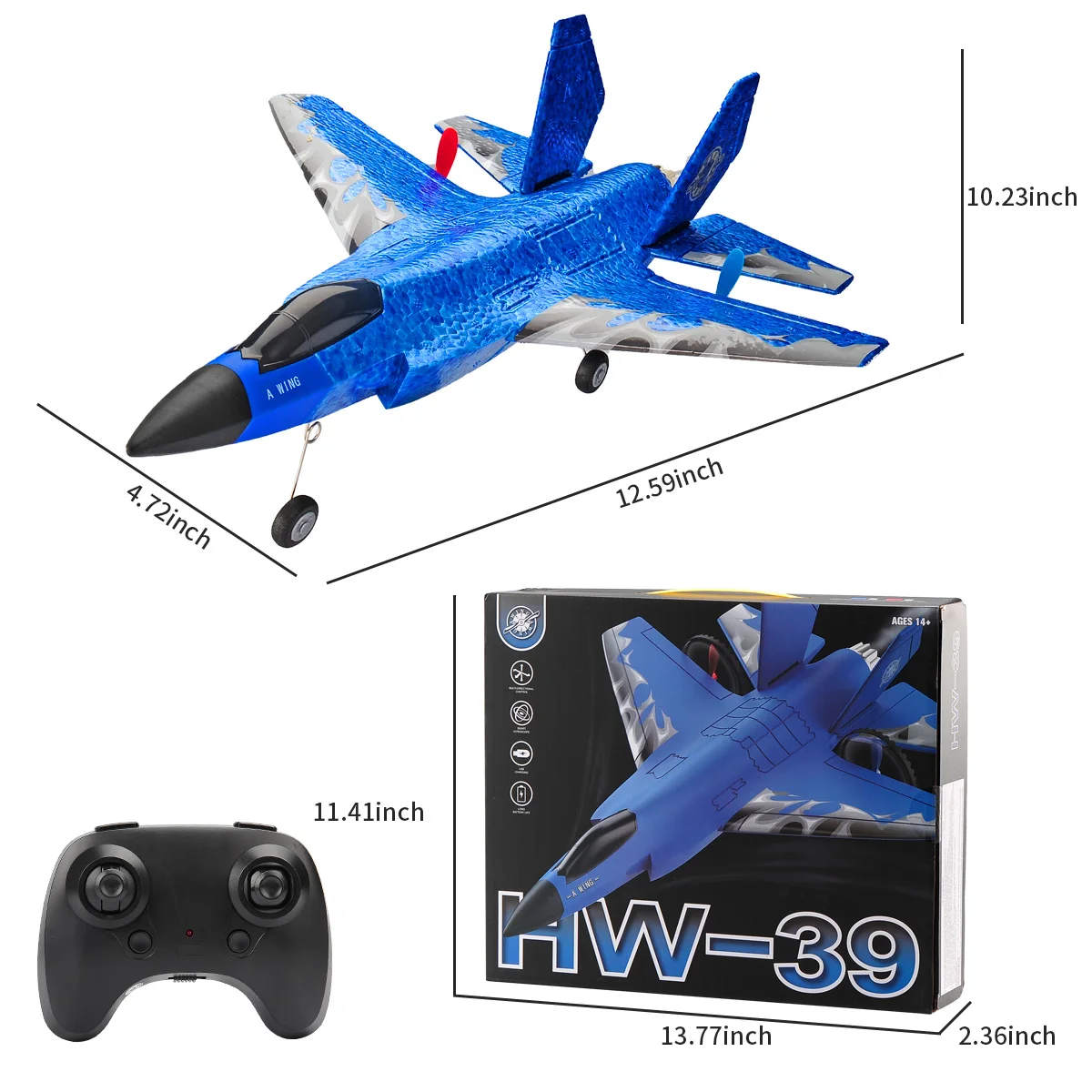 Avion Télécommandé En Mousse EVA - Vol Stable, LED Nocturnes, 4 Canaux, Pour Enfants Et Adultes Débutants