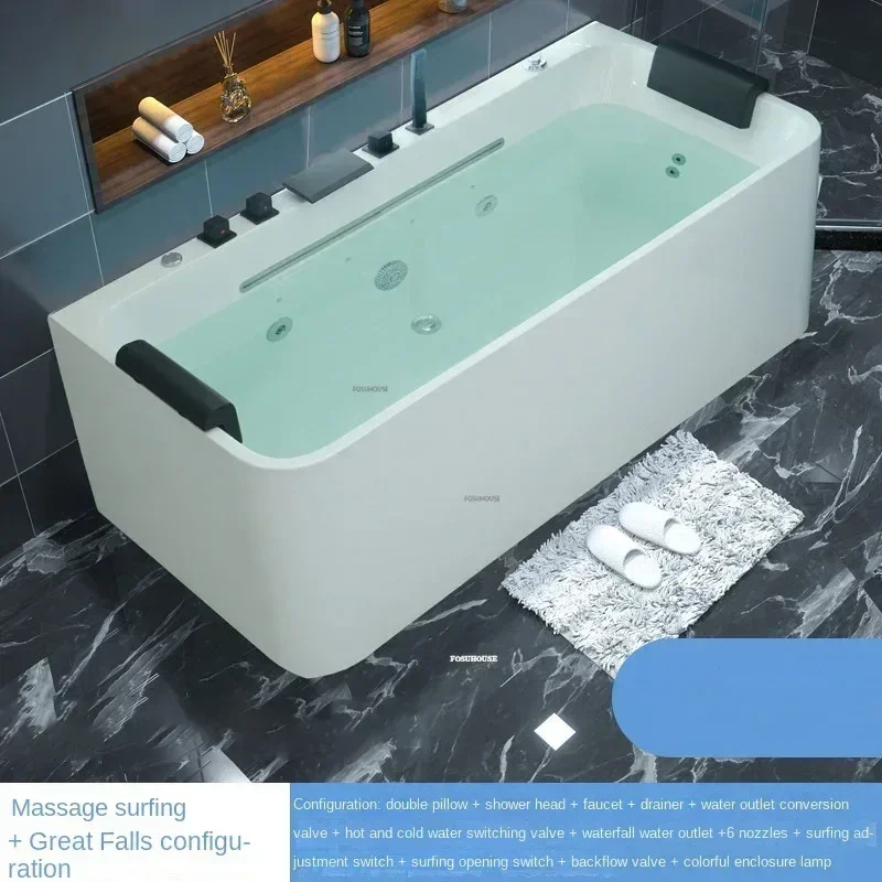 Bathroom Jacuzzi Intelligent Constant Temperature Surf Massage Bathtub Apartment Household Adult Japanese Style Bath Tub N 5