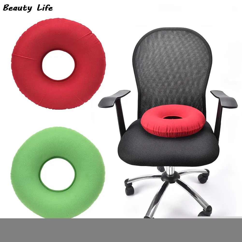 New Vinyl Seat Cushion Medical Hemorrhoid Pillow Sitting Donut Massage Pillow Inflatable Round Cushion