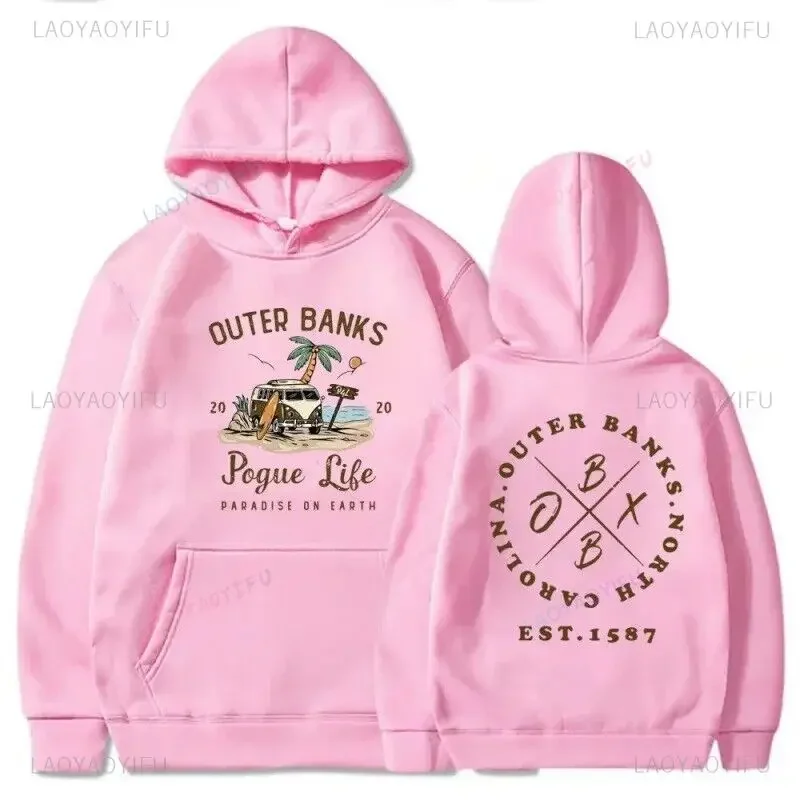 Outer Banks Paradise on Earth Hoodies TV-show Streetwear Pullover Pogue Life Fit Sweatshirt for Daily Wear Aesthetic Clothes 5