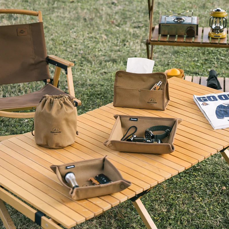 Storage bag Camping storage bag 1PCS Naturehike Canvas Tray Daily Necessities Storage Box Outdoor Camping Travel Equipment Accessories Storage Tray Home