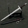 22cm Medieval Arthur Pendragon Swords Metal Katana Samurai Sword Uncut Blade Model Accessories Keychain Gifts Toys for Boys 3