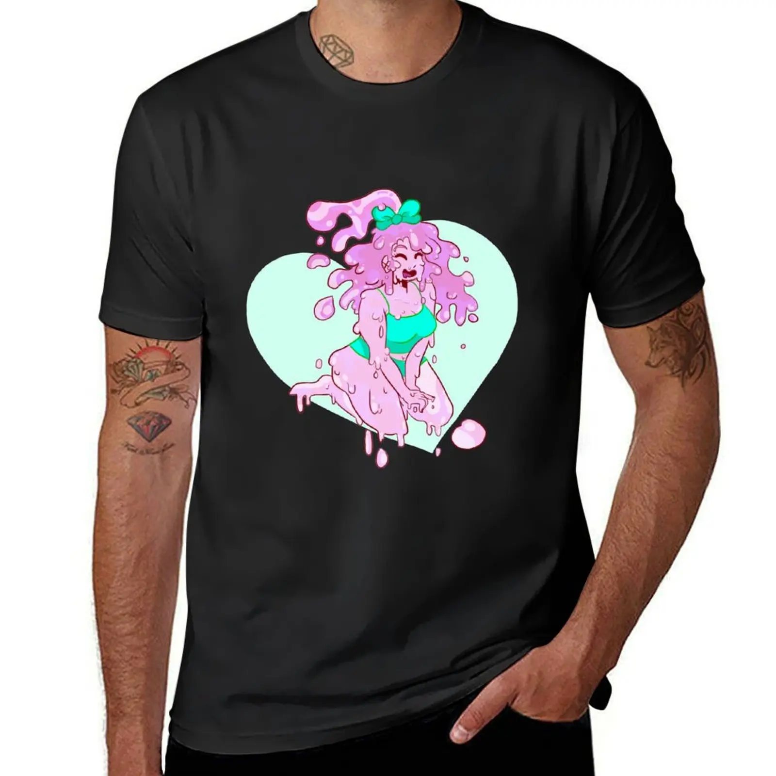 Slime Babe!! (Pink 2/3) T-Shirt animal prinfor boys vintage clothes oversizeds mens graphic t-shirts pack