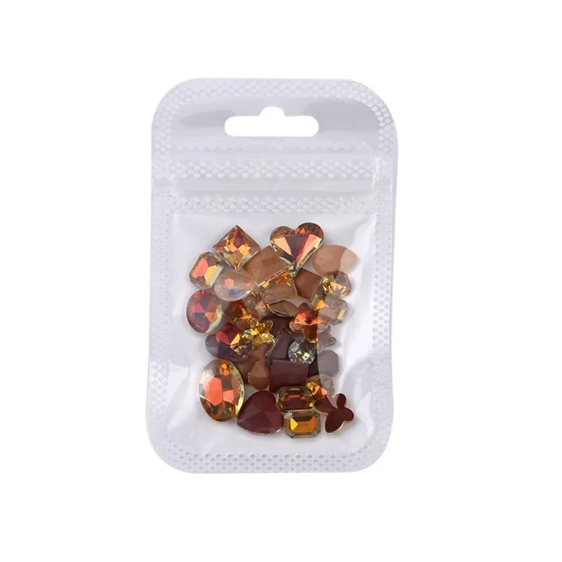 Nail Art Charms  Pointed Bottom Shaped  Premium Grey/Coffee Rhinestone Jewelry Shiny Crystal 3D Fingernail DIY Decoration