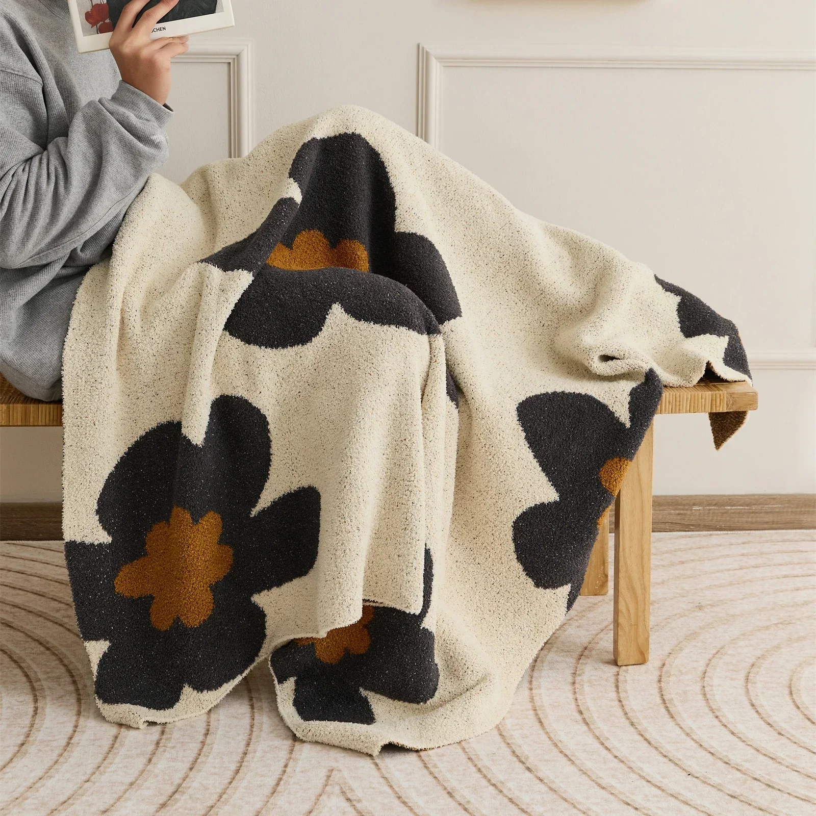 

A-class Knitted Plush Blanket, Sunflower Nap Blanket, Single Person Leisure Blanket Cover Blanket Sofa Air Conditioning Blanket