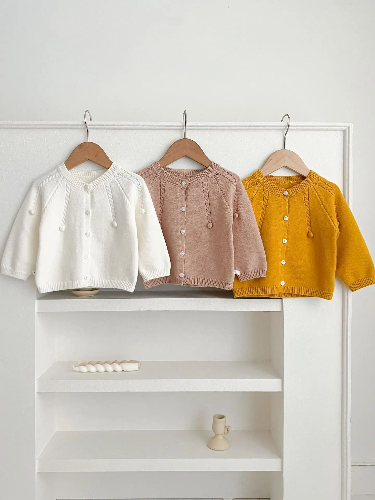 Spring And Autumn Newborn Infant Baby Boys And Girls Knitted Cardigan Solid Color Overcoat Kids Fashion Baby Clothing