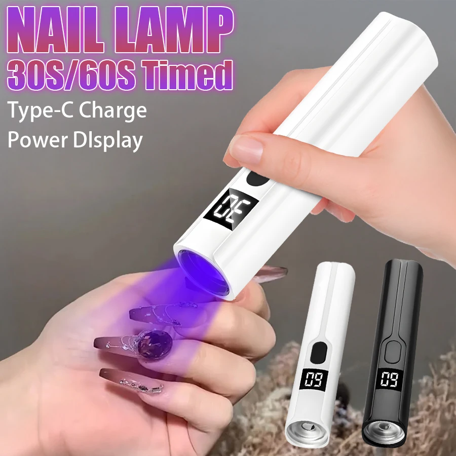 365nm UV 손전등 USB 충전식 미니 팜 자외선 네일 램프 토치 애완동물 소..