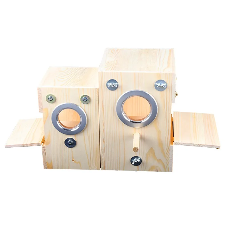 Bird's Nest Breeding Box Tiger Skin House Tongmu Pine Vertical Version Bird Cage Supplies Outdoor Incubation Box Pet Supplies bird cage accessories bird house bird nest