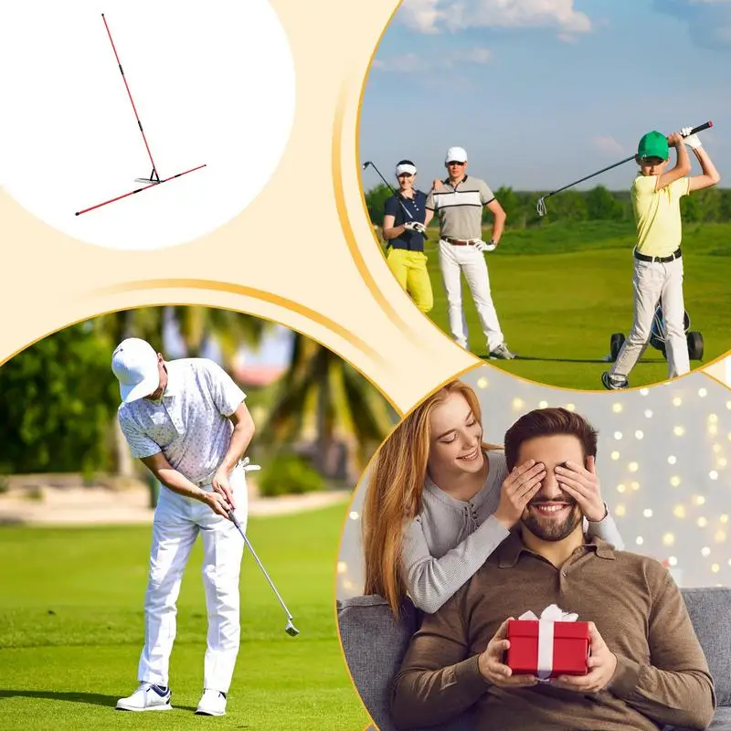 Golf Swing Alignment Rod Golf Alignment Stick Holder Swing Practice Plate Trainer Swing Angle Adjustment Posture Correction Aid