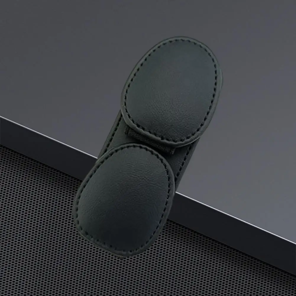 

Car Visor Glasses Holder Magnetic Closure Faux Leather Car Visor Glasses Clip Stylish Eyeglass Hanger Ticket for Sunglasses