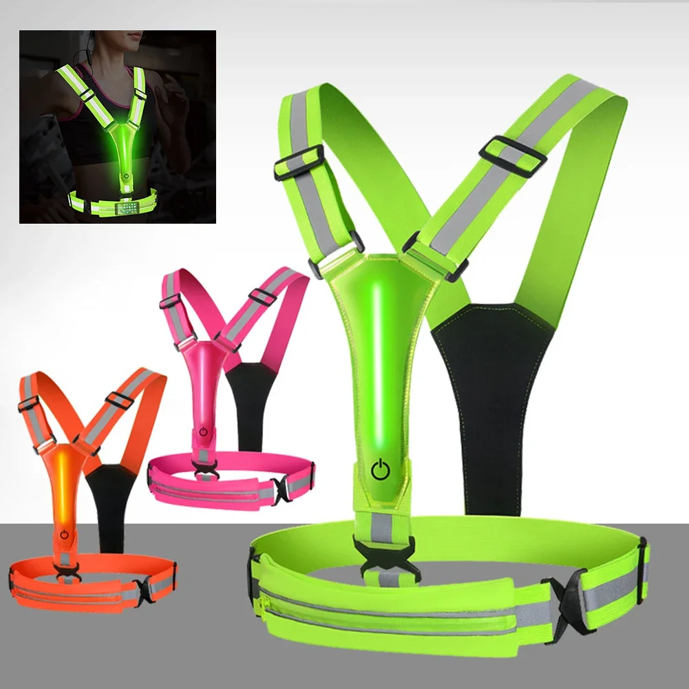 Reflective Safety Vest with Straps for Adults Children