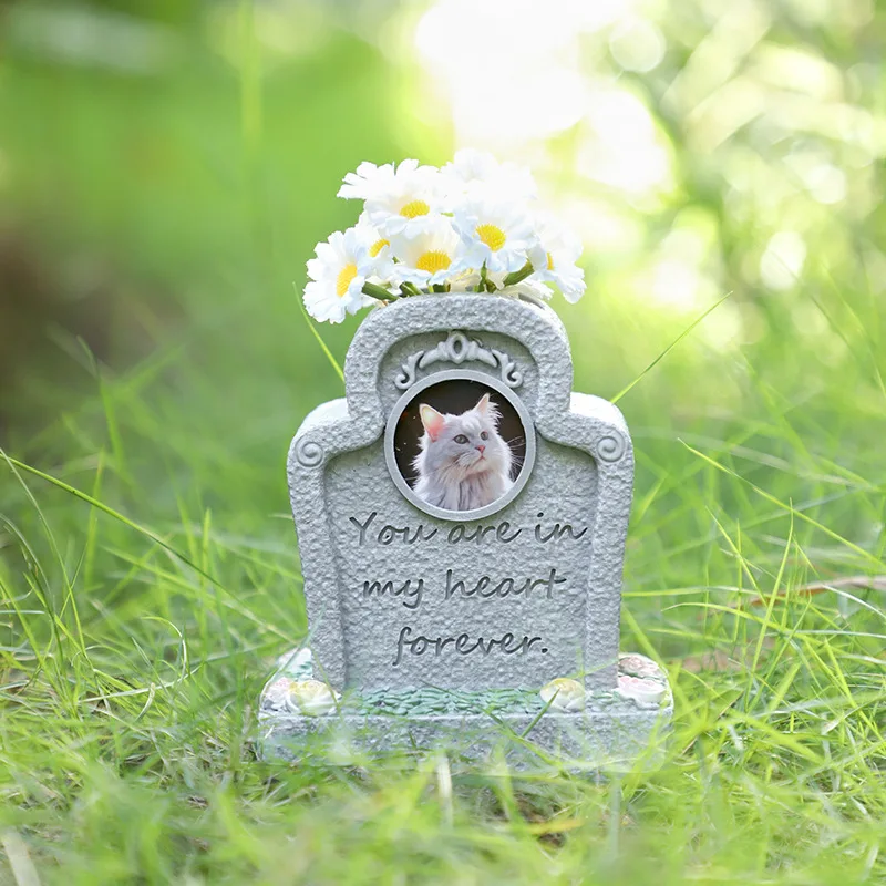 1pcs Pet Burial Marker Resin Grave Marker Remembrances Tombstone for Enduring Memory Weatherproof Resin