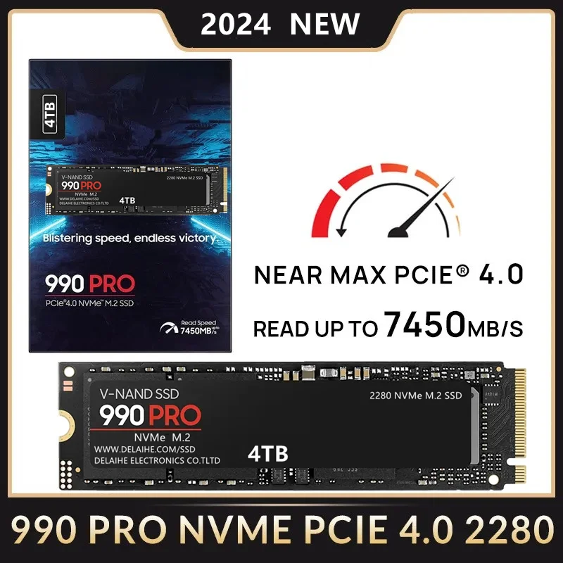 Internal Solid State Drive SSD high speed 990 PRO PCIe 4.0 NVMe 4.0 M.2 2280 1TB 2TB 4TB SSD Internal Solid State Hard Drive For Laptop PC PS4 128gb