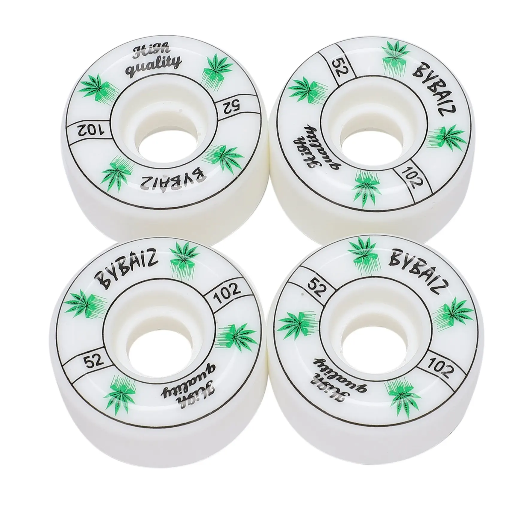 

MAPLE 4Pcs Skateboard Wheels 52X32mm PU Skateboard Wheels Double Rocker Skateboard Wheels High Resilience Wheel