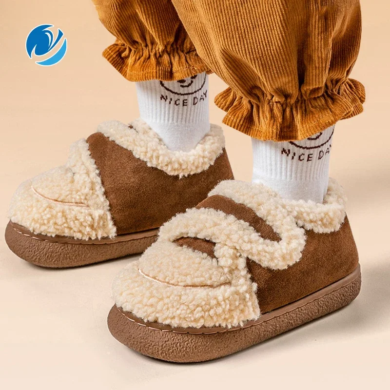 

Зимние Детские хлопковые ботинки Mo Dou, новые утолщенные теплые и Нескользящие зимние ботинки