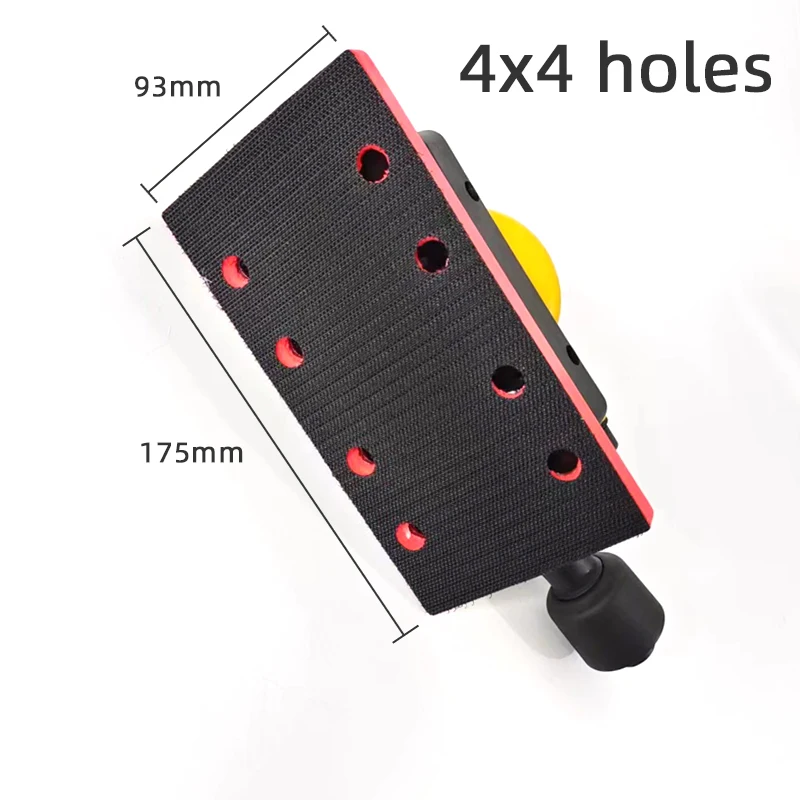 93*175MM 4+4 Rectangular 8-Hole Pneumatic Grinding Aircraft Center Vacuum Car Putty Spray Paint Air Sandpaper Tool For FESTOOL