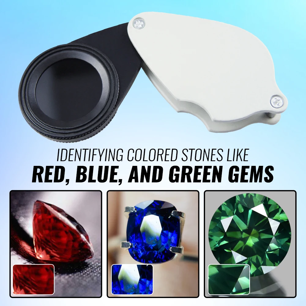 Description Picture 6 of itemFoldable Jewelry Identification Tools Chelsea Jadeite Filter for Gem Emerald Metal Body Handheld Lenses Without Magnification