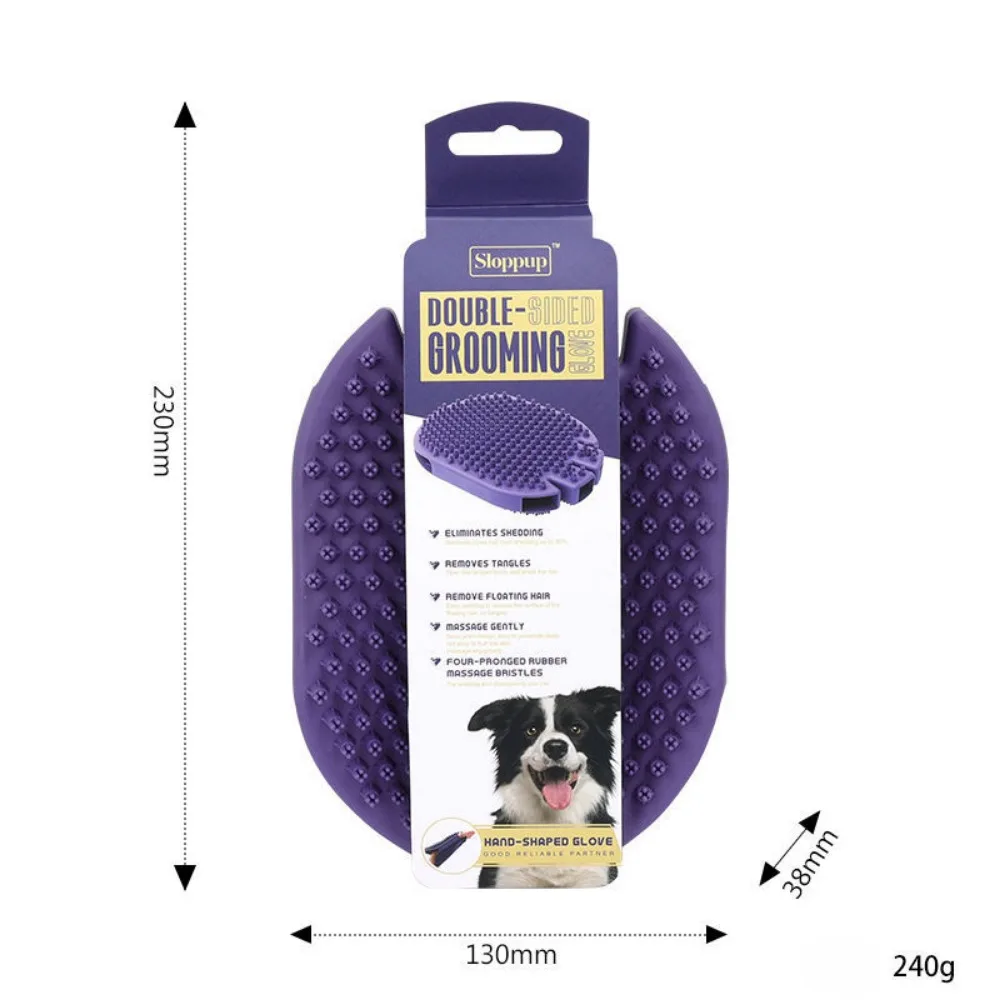 High Quality Dog Bath Massage Brush Pet Specific Cat Bath Brush Two-sided Massage Gloves TPR Material Cleaning Pet Products NEW