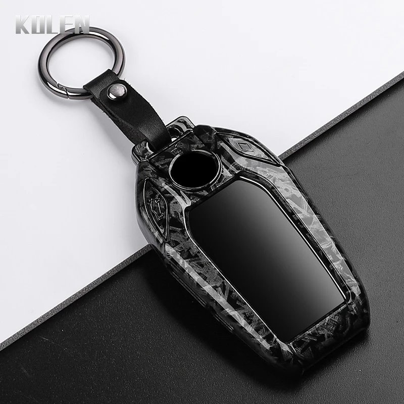 Premium ABS Carbon Fiber Car Key Case Cover