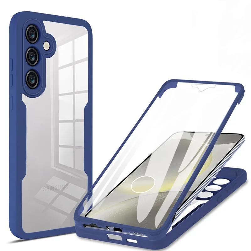 360 Full Body Protection Clear Case with Double-Sided Shockproof Cover