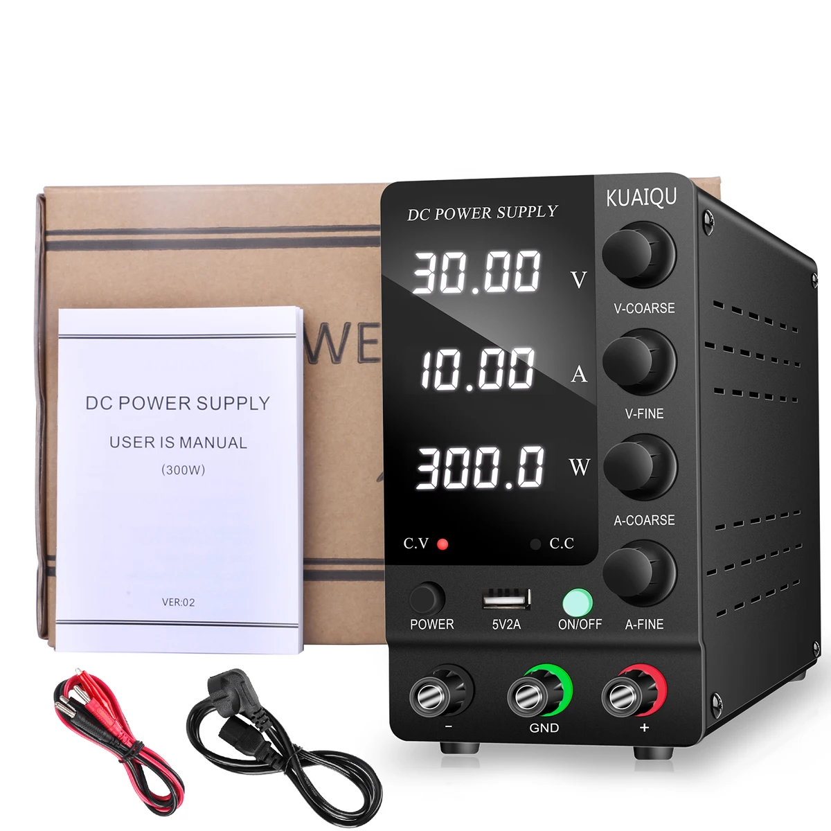 KUAIQU 30V 10A DC Power Supply Adjustable Digits Display Laboratory Power Supply Voltage Regulator 60V 5A 120V,32V 6A SPS-C3010 — view 6