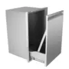Built-in Outdoor Kitchen Trash Drawer W13.6XH26XD19 Inch Outdoor Kitchen Drawers Stainless Steel Flush Mount Roll Out Trash Draw 1