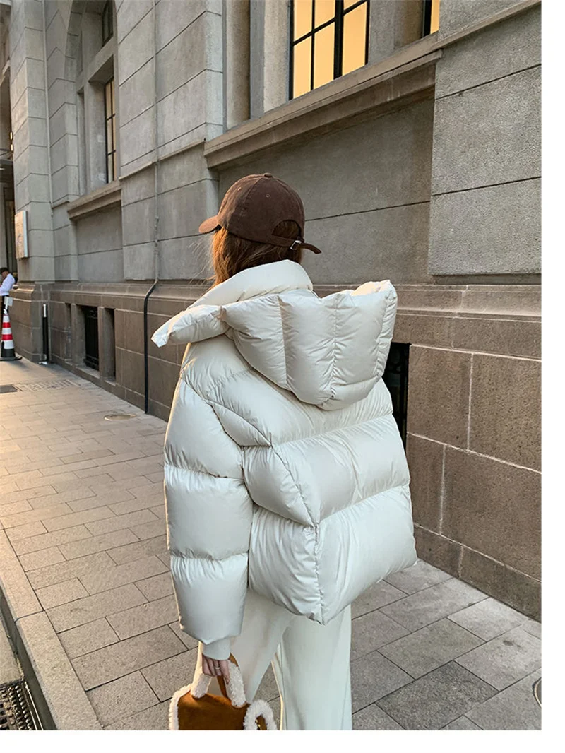 Cotton Jacket 2024 New Fashionable and Versatile Western Style Short Style Hooded Thick Cotton Jacket Loose Winter Cotton Jacket